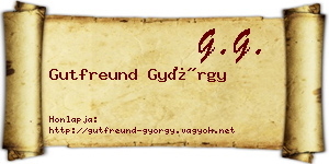 Gutfreund György névjegykártya